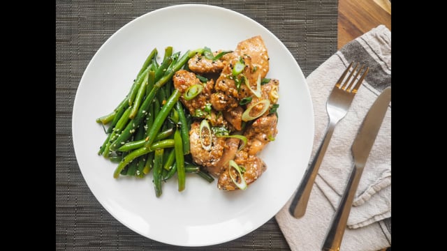 a plate of food on a table