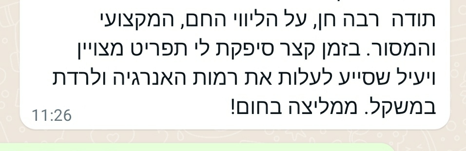 עינת פלדחי זמן קצר אנרגיות ומשקל